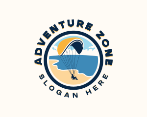 Paragliding Parachute Adventure logo design