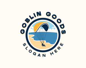 Paragliding Parachute Adventure logo design