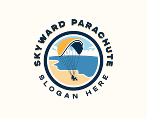 Paragliding Parachute Adventure logo design