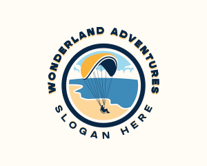 Paragliding Parachute Adventure logo design