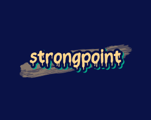 Skate - Paintbrush Graffiti Mural logo design