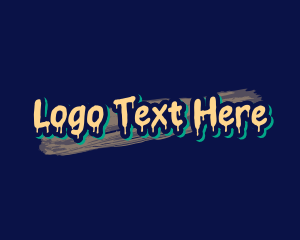 Tattoo - Paintbrush Graffiti Mural logo design