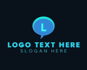 Messaging - Media Speech Balloon logo design