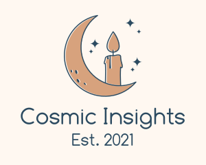 Cosmic Moon Candle  logo design