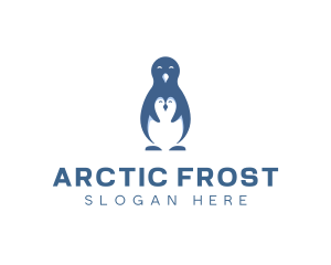 Arctic Penguin Bird logo design