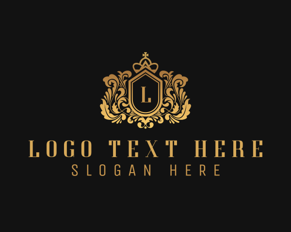 High End - Royal Decorative Shield logo design