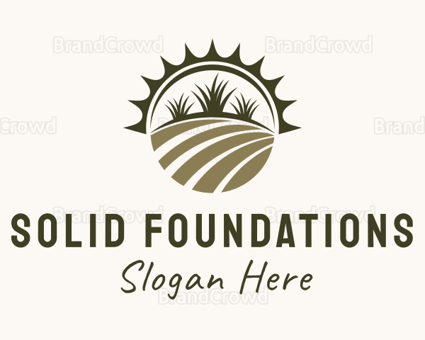 Farm Field Gardening Logo