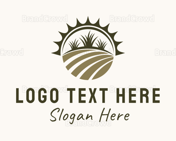 Farm Field Gardening Logo