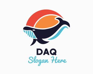 Ocean Aquatic Whale Logo