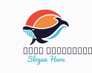 Ocean Aquatic Whale logo design