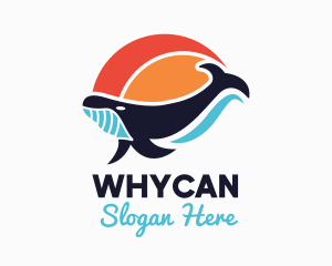 Ocean Aquatic Whale logo design