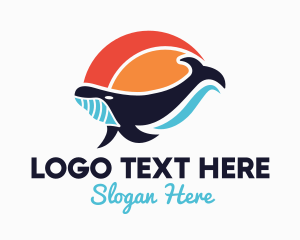 Swim - Ocean Whale logo design