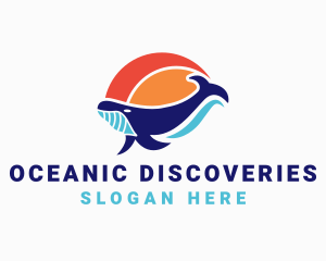 Marine Biologist - Ocean Aquatic Whale logo design