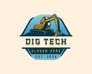 Industrial Digging Excavator logo design