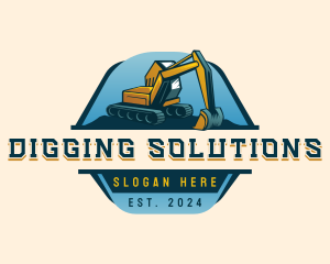 Industrial Digging Excavator logo design