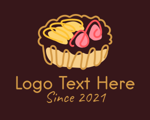 Doodle - Fruit Tart Pastry logo design