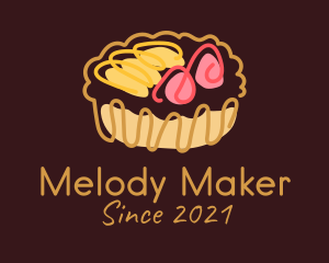 Cupcake Shop - Fruit Tart Pastry logo design