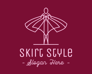 Skirt - Minimalist Ballet Dancer logo design
