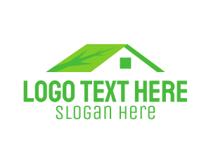 Eco Friendly House Roof Logo