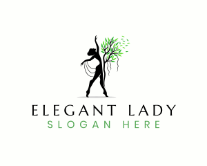 Lady - Lady Tree Meditation logo design