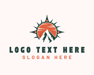 Navigator - Mountain Hiking Navigation logo design