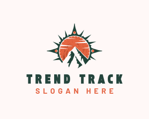 Mountain Hiking Navigation logo design