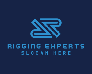 IT Expert Programming Letter R logo design