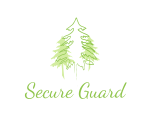 Mountain - Three Green Pines logo design