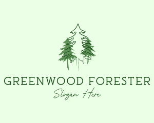 Pine Tree Forest logo design