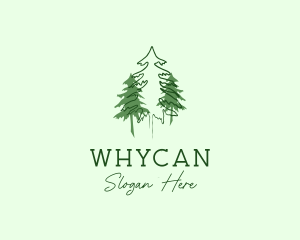 Forest - Pine Tree Forest logo design