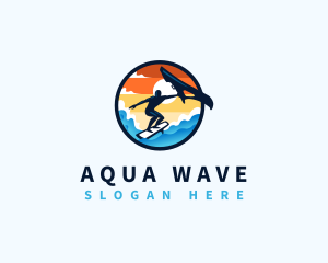 Water Foil Surfing logo design