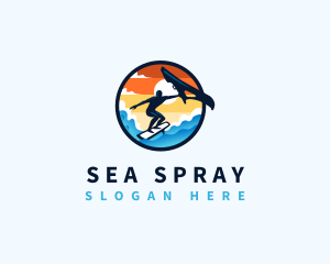 Water Foil Surfing logo design