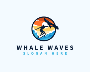 Water Foil Surfing logo design