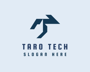 Modern Tech Letter T logo design