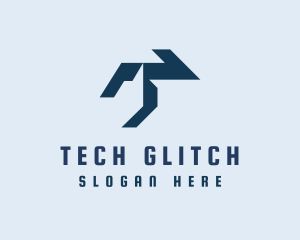 Modern Tech Letter T logo design