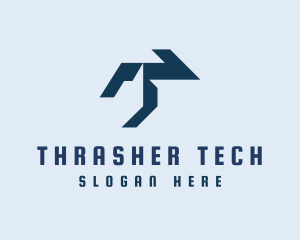 Modern Tech Letter T logo design