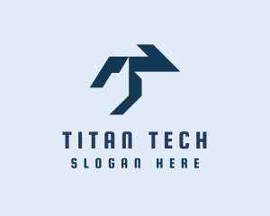 Modern Tech Letter T logo design