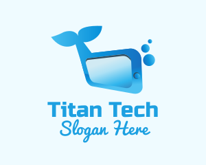 Blue Whale Tech App  logo design