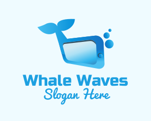 Blue Whale Tech App  logo design