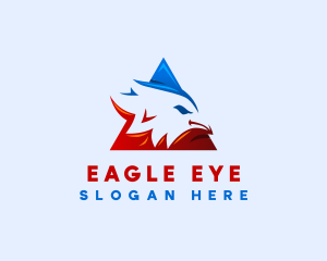 Patriotic Triangle Eagle logo design