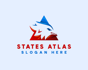 Patriotic Triangle Eagle logo design