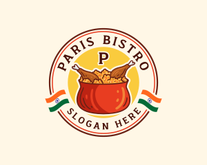 India Biryani Chicken logo design