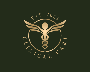 Medical Healthcare Caduceus logo design