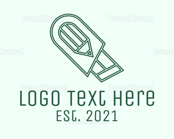 Green Pencil Cutter Logo