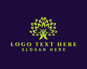 Family - People Tree Plant logo design