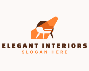 Furniture Chair Interior Light logo design