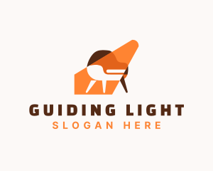 Furniture Chair Interior Light logo design