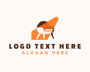 Furniture Chair Interior Light logo design