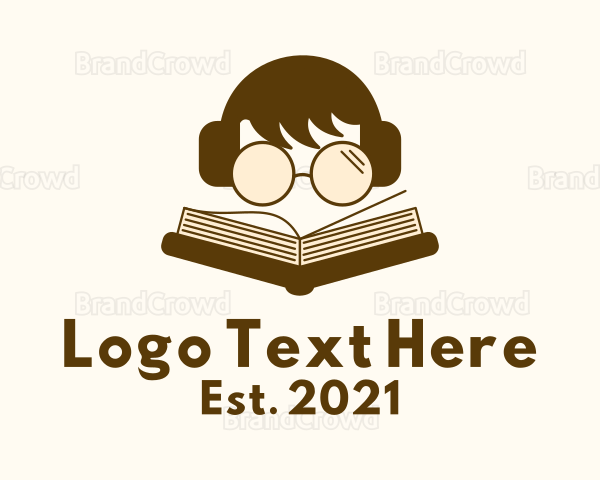 Boy Reading Book Logo