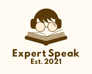 Lecture - Boy Reading Book logo design